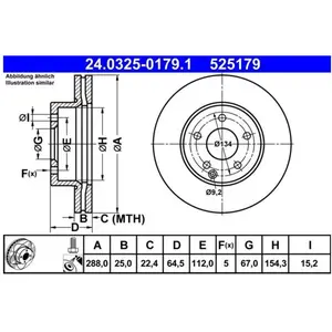 Powerdisc Remschijf 24032501791 ATE pas cher