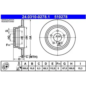 Powerdisc Remschijf 24031002781 ATE pas cher