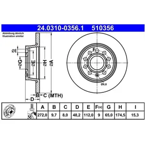 Powerdisc Remschijf 24031003561 ATE pas cher