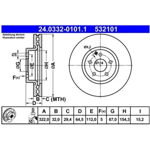 Powerdisc Remschijf 24033201011 ATE pas cher
