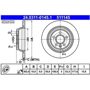 Powerdisc Remschijf 24031101451 ATE pas cher