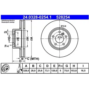 Powerdisc Remschijf 24032802541 ATE pas cher