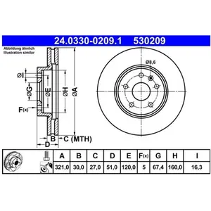 Powerdisc Remschijf 24033002091 ATE pas cher