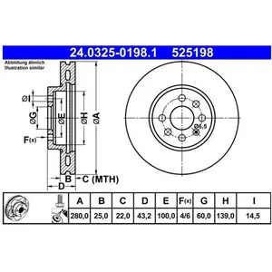 Powerdisc Remschijf 24032501981 ATE pas cher
