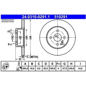 Powerdisc Remschijf 24031002911 ATE pas cher