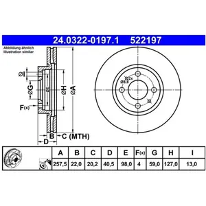 Powerdisc Remschijf 24032201971 ATE pas cher
