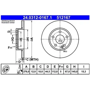 ATE Powerdisc Remschijf pas cher
