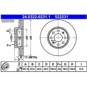 Powerdisc Remschijf 24032202311 ATE pas cher