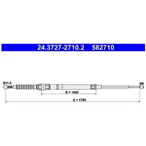 ATE - TEVES Handremkabel pas cher