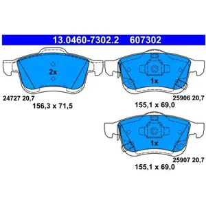 Remblokken set 13046073022 ATE pas cher