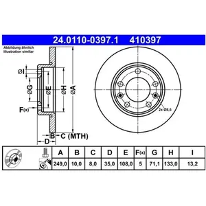 Remschijf 24011003971 ATE pas cher