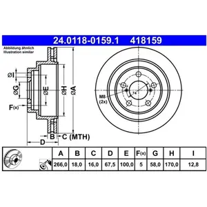 ATE Disques de frein pour SUBARU: Legacy, Impreza (Ref: 24.0118-0159.1) pas cher