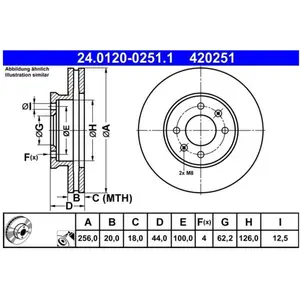 Remschijf 24012002511 ATE pas cher