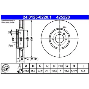 Remschijf 24012502201 ATE pas cher