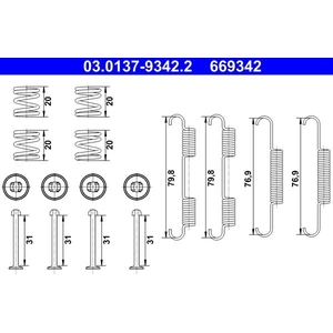 ATE Kit d'accessoires pour mâchoire de frein à tambour pour NISSAN: Pathfinder & MERCEDES-BENZ: Classe X (Ref: 03.0137-9342.2)