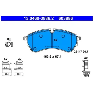 Comparateur de prix : Remblokkenset schijfrem 13046038862 ATE