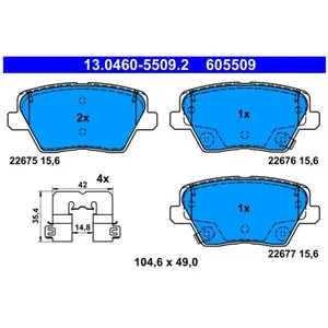 Remblokkenset schijfrem 13046055092 ATE pas cher