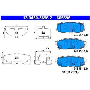 Remblokkenset schijfrem 13046056962 ATE pas cher