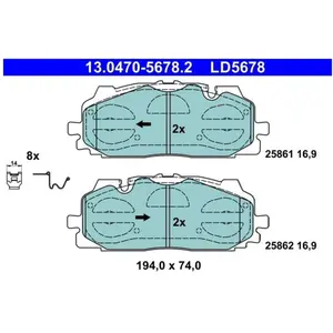 Comparateur de prix : Remblokkenset schijfrem 13047056782 ATE
