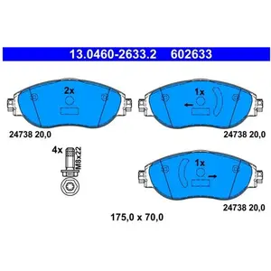 Comparateur de prix : Remblokkenset schijfrem 13046026332 ATE