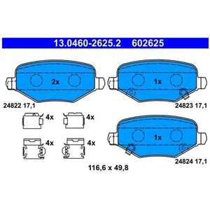 Remblokkenset schijfrem 13046026252 ATE pas cher