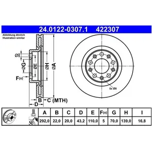 Remschijf 24012203071 ATE pas cher