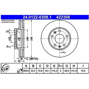 Remschijf 24012203081 ATE pas cher