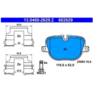 Comparateur de prix : Remblokkenset schijfrem 13046026292 ATE