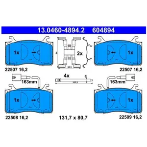 Comparateur de prix : Remblokkenset schijfrem 13046048942 ATE