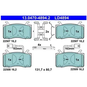 Comparateur de prix : Remblokkenset schijfrem 13047048942 ATE
