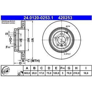Remschijf 24012002531 ATE pas cher