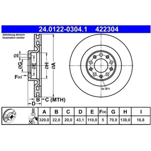 Remschijf 24012203041 ATE pas cher