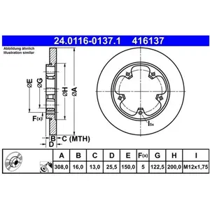 Remschijf 24011601371 ATE pas cher