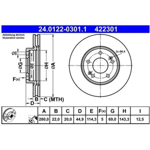 Remschijf 24012203011 ATE pas cher