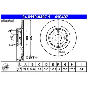 Remschijf 24011004071 ATE pas cher