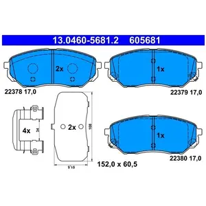 Comparateur de prix : ATE Remblokkenset schijfrem