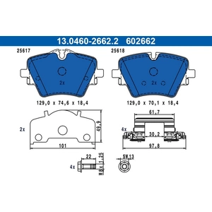 ATE Plaquettes de frein X4 pour MINI: MINI & BMW: Série 2, X1, X2 (Ref... pas cher