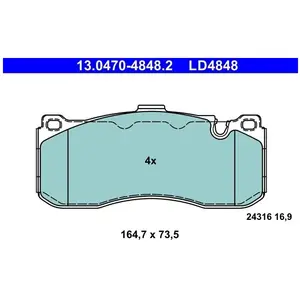 ATE Keramische remblokken set pas cher