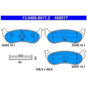 Comparateur de prix : ATE Remblokkenset schijfrem