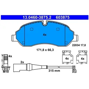 Comparateur de prix : ATE Remblokkenset schijfrem
