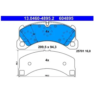 ATE Remblokkenset schijfrem pas cher
