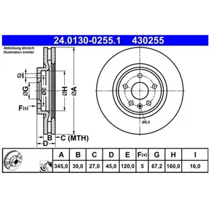 Remschijf 24013002551 ATE pas cher