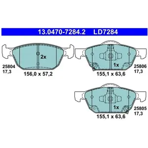 Comparateur de prix : Remblokkenset schijfrem 13047072842 ATE