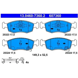 Comparateur de prix : Remblokkenset schijfrem 13046073602 ATE