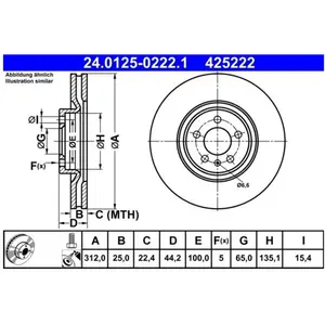 Remschijf 24012502221 ATE pas cher