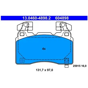 Comparateur de prix : Remblokkenset schijfrem 13046048982 ATE