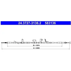 Trekkabel parkeerrem 24372731362 ATE pas cher
