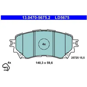 Comparateur de prix : Remblokkenset schijfrem 13047056752 ATE