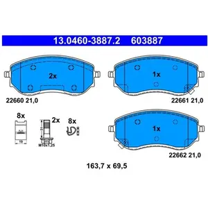 Comparateur de prix : Remblokkenset schijfrem 13046038872 ATE