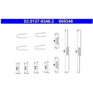 ATE Kit d'accessoires pour mâchoire de frein à tambour pour MITSUBISHI: L200 & FIAT: Fullback (Ref: 03.0137-9346.2)